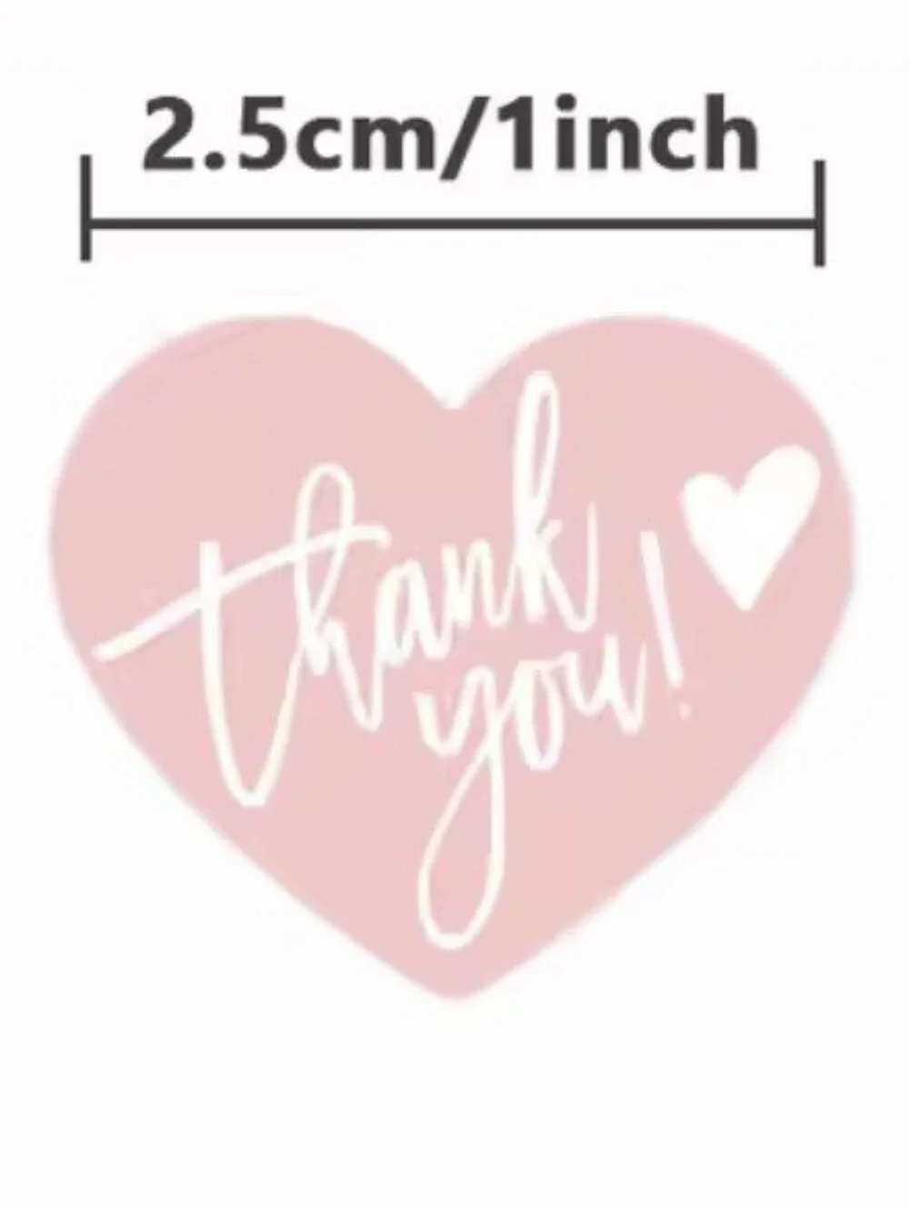 2/$13 Hearts Thank You Stickers